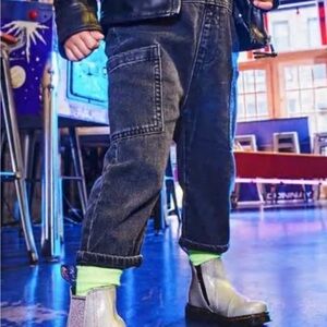 Dr Martens  sparkly Glitter metallic boots size 3 little girls  new